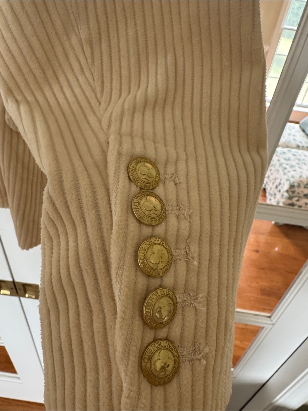 Women’s Cream Double-Breasted Corduroy Blazer Jacket - Rowing Blazers for Target - Picture 9 of 10